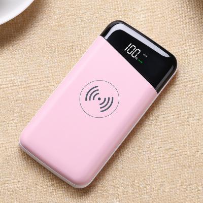 China Fast Charging Colorful Wireless Power Bank 10000 mAh High Capacity for sale