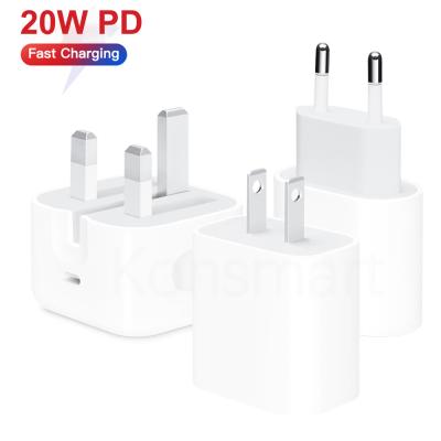 China Original PD 20w Charger US EU Plug USB C Fast Charging Power Adapter For iPhone 12 Pro Max for sale