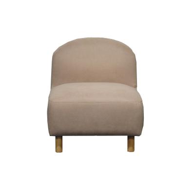 China (Other) Modern Design Adjustable Accent Chair, Comfortable Backrest Fabric Sofa Armless Chair With Wooden Legs for sale