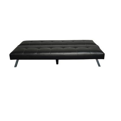 China Contemporary Black Leather Sofa Bed (Others) Adjustable Living Room Furniture Topper Sofas for sale