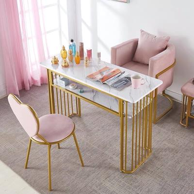 China Modern Pink Nail Tech Table King Salon Nail Table Top Foldable Manicure Chai for sale