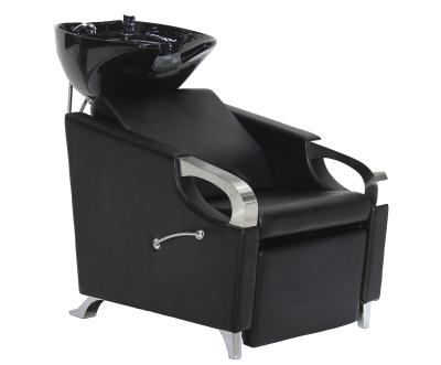 China Backwash Shampoo Chairs Massage Shampoo Chair Hair Salon Backwash Unit Salon Sink Shampoo Bowl Chairs for sale