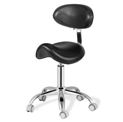 China Portable Durable Rolling Saddle Stool Chair For Medical Massage Salon Spa Adjustable Hydraulic Stool With Wheels for sale