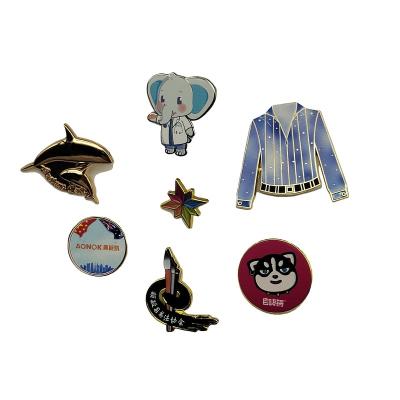 China Wholesale High Quality Europe Manufacturer Badges Clothes Custom Soft Creative Enamel Pin Logo Metal Badge Security Souvenir 3D for sale