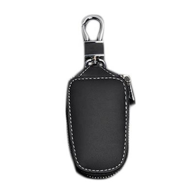 China China Genuine Leather Genuine Leather Car Key Case Cover Bag Key Holder Zipper Wallet Holder for sale