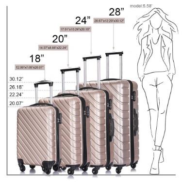 China ABS Free Shipping For Distric 6 Areas Of US Sliver Mode Hardshell 4 Pcs Luggage Set Within 24 Hours for sale