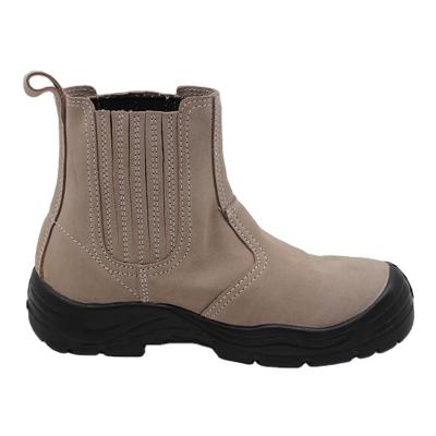 China Leather Steel Toe Grain Safety Boots Men Work Safety Boots for sale