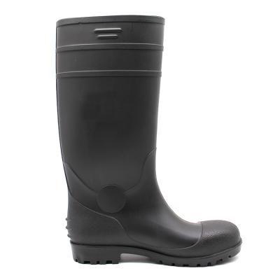 China Anti-impact PVC Safety Mud Rejects Work Boots Rubber Safety Toe Rain Boots for sale