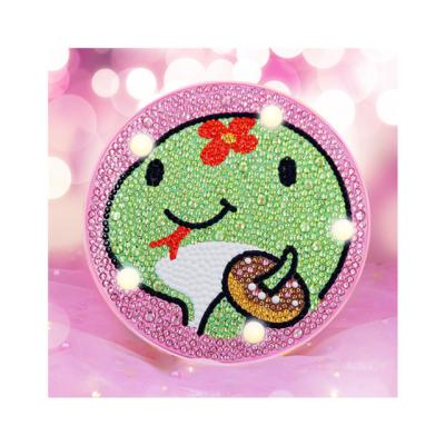 China DIY Modern Children's DIY Diamond Painting Sticker Round Small With Blue Light Animal Snake Full Diamond Frame Frame Decoratio for sale