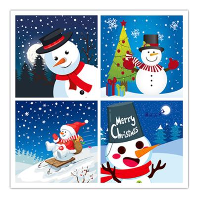 China 30x40 DIY Modern Handmade Wall Art 5D Around Full Diamond Christmas Snowman Diamond Painting Combo Kit for sale