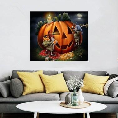 China Wholesale 5D Diamond Painting Diy 5D Modern Resin Around Diamond Painting Decoration Painting Halloween Series for sale