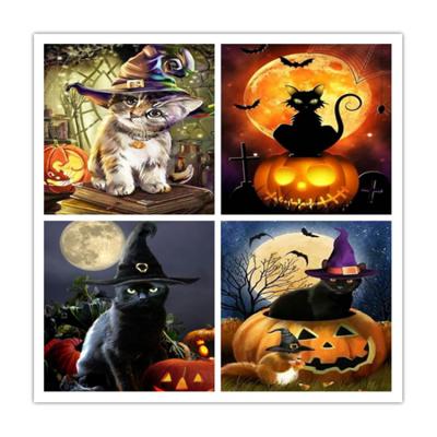 China Modern 5d Diamond Painting Wall Art Diy Diamond Painting Halloween Combo Set Wall Painting for sale