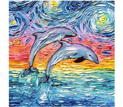 China Modern Wholesale 5D Diamond Painting Diy5D Resin Round Diamond Painting Decorative Painting Dolphin for sale