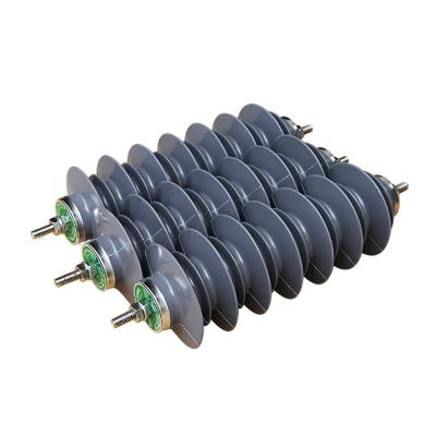 China High Voltage Silicon Polymer Surge Protective Device 33kV Rubber Grounding Arrester Compound Arrester 10kA for sale