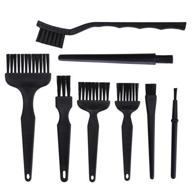 China 8pcs Durable Anti-static Nylon Carbon Dust ESD Fiber Conductive Cleaning Brush Brush For PCB BGA Electronic Component Repair for sale