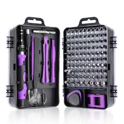 China High Quality Multi Steel Mobile Phone Computer Household Screwdriver Set Screw Driver Purple Bit Precision Screwdriver Sets for sale