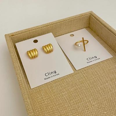 China Custom Gift Printing Greeting Greeting Card Printing Customized Love Greeting Gift Gold Foil Printing Earring Cards Custom for sale