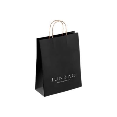 China Fashion Recyclable Recycled Glossy Custom Pink Kraft Paper Gift Paper Bag With Your Logo for sale