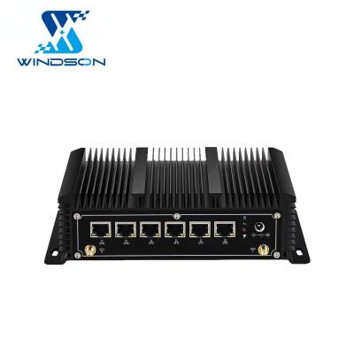 China Six port netwaork network router fanless computer pfsense I3/I5/I7 industrial firewall router with 6 RJ45 1000M LAN 210*150*55mm for sale