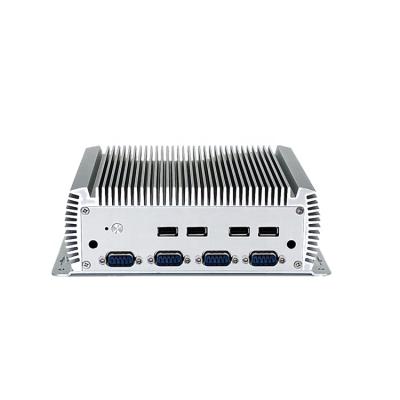 China Industrial Fanless Industrial PC Mini Desktop Industrial Computer RS232 J1900/J1800/N2840 Recessed Industrial PC Computer for sale