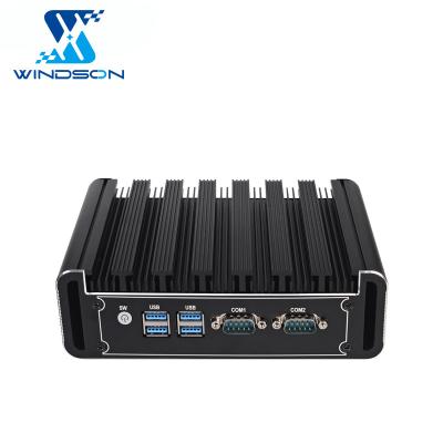 China Small Host i3 i5 i7 4005U 5500U 6100U 7100U 8350U Desktop Industrial Network Control Small Server Double Twine All Aluminum Desktop 180*125*55mm for sale