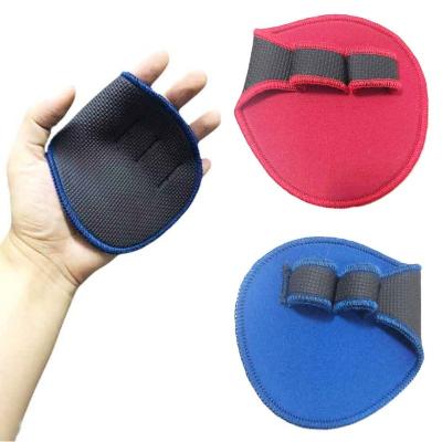 China Neoprene Fitness Anti Slip Grip Pads Weightlifting Glove Anti Slip Training Gym Grip Pads Compression Palm Support Brace for sale