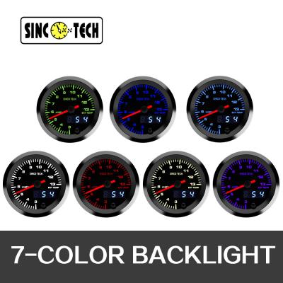 China 636 Sensor 7 Color Sinco Tech Dash BOOST Ext Temp Ratio Gauge for sale