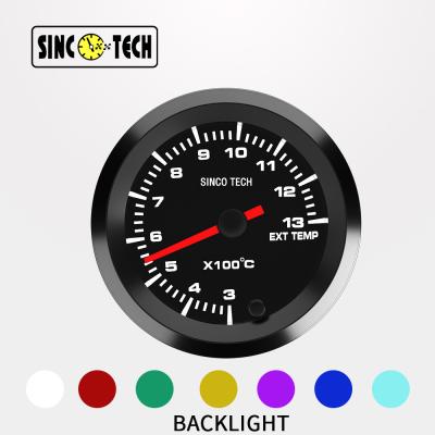 China 52mm 7 Colors ABS Shell Exhaust Temperature Gauge With LCD Display for sale