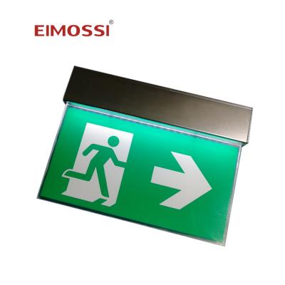 China Burn Man Print Aluminum Running Board Emergency Exit Led Sign Lighting 220v Fire Emergency for sale