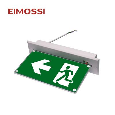 China Commercial Exit Sign Exit Sign Light 220V Recessed Power Battery Cable Man Light Emergency for sale