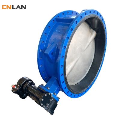 China OEM General Turbine Flange Butterfly Valve , DN1400 Nodular Cast Iron Soft Seal Centerline Butterfly Valve for sale