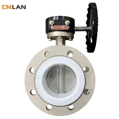 China OEM General Turbine Wafer Butterfly Valve, DN100 Stainless Steel PTFE Soft Seal Centerline Butterfly Valve for sale