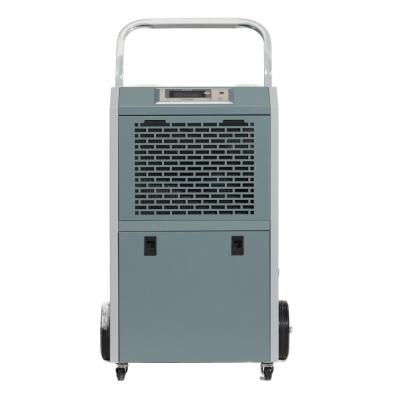 China Hotels Factory 40L/D 68L/D Industrial Hand Push Dehumidifier With Universal Casters And Support for sale