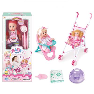 China 14 Inch Silicone Educational Baby - Doll With 12 English IC Sounds For Kids And Children To Play House for sale