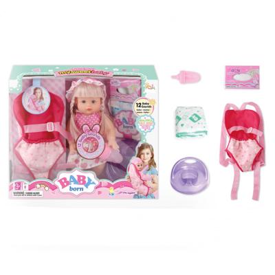 China 13 Inch Silicone Educational Baby - Doll With 12 English IC Sounds For Kids And Children To Play House for sale