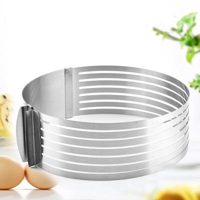 China Top Grade 430 Stainless Steel Disposable Round Shaped Adjustable Circular Mousse Ring Cake Baking Mold for sale