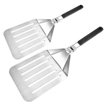 China OEM factory kitchen workable cake transfer peel stainless steel pizza spatula pizza peel with foldable handle for sale