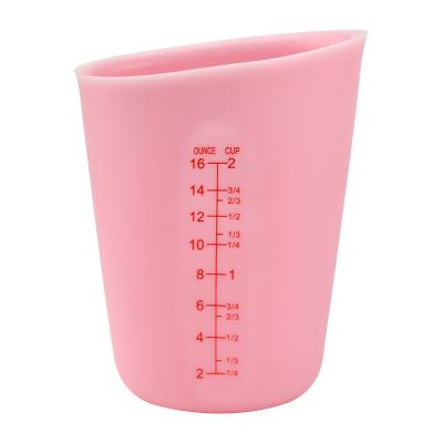 China 250Ml 500Ml Silicone Reusable Silicone Mixing Cups Measuring Cup For Epoxy Resin for sale