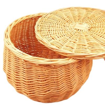 China China the new bread basket with Linyi fruit food woven basket willow storage basket for sale