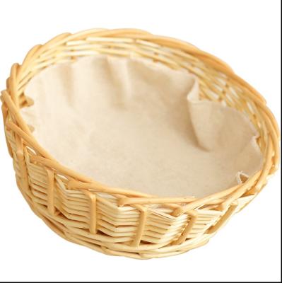 China Viable Single Models Restaurant Bread Basket Willow Supermarket Display Basket Linyi for sale