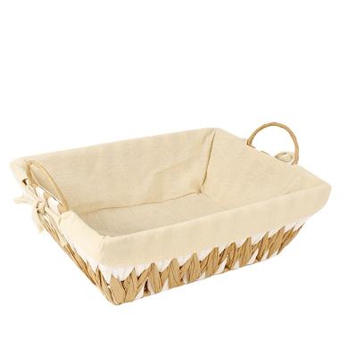 China Large Storage Bin Sustainable Paper Holder Rectangular Frame Rope Metal Hand - Woven Shelf Baskets For Organize for sale