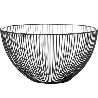 China Wholesale Europe wrought iron modern minimalist fruit basket stand lead the living room decoration iron ornament for sale