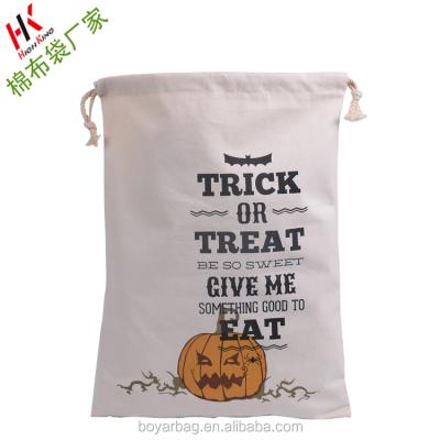 China Wholesale 100% eco-friendly cotton drawstring Halloween gift bag eco-friendly. for sale