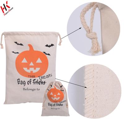 China Eco-friendly Wholesale China Large Candy Bags Halloween Gift Drawstring Bag Cotton for sale