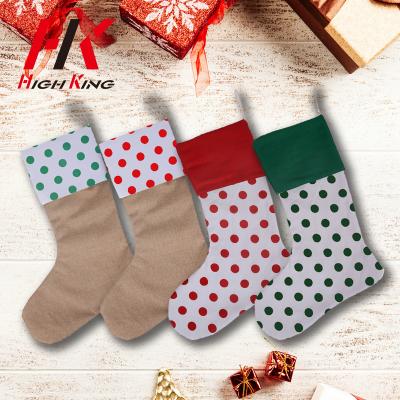 China Cheap Eco-friendly HighKing Amazon Christmas Gift Stocking For Christmas Sock Santa Stocking Home Decoration for sale