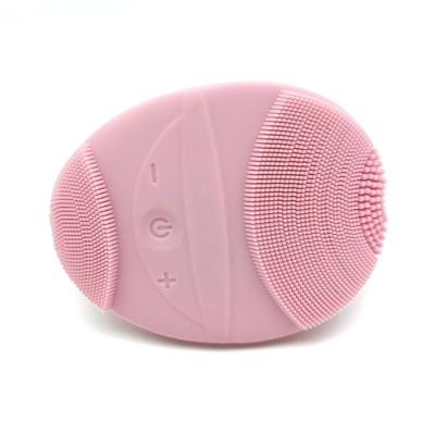 China Beauty Silicon Detergent Washing Detergent Sonic Silicone Cleansing Electric Scrubber Face Cleansing Brush for sale