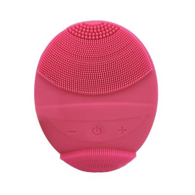 China DEEP CLEANSING Micro Ultrasonic Vibration Cleanser OEM Rechargeable Beauty Face Large Eco-Friendly Black Brush for sale