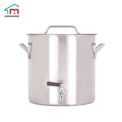 China Sustainable Best Quality Commercial Ramen Cooking Stock Pot With Lid Gas Tap Tap for sale