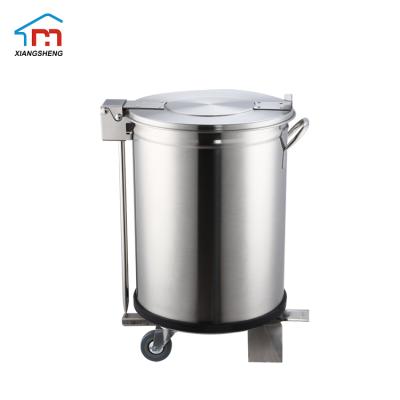 China Sustainable Hot Sale Outdoor Stainless Steel 60L Garbage Bin For Restaurant for sale