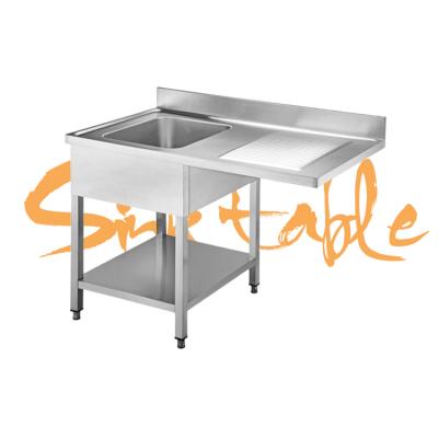 China Sleek Commercial Stainless Steel Outdoor Kitchen Sink Table for sale